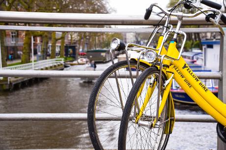 Photo Yellow Bike in Amsterdam, Activity, Activities